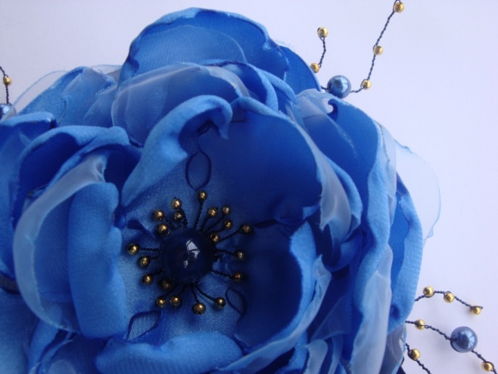 Sagė-gėlė . Mėlyna su šakelėmis