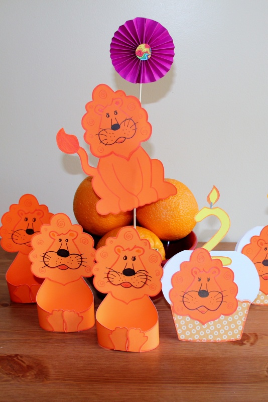 Vaikų gimtadienio dekoracijos Liūtukai