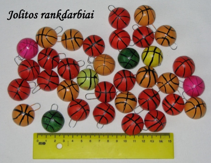 Medaliai-ženkliukai - krepšinio kamuolys