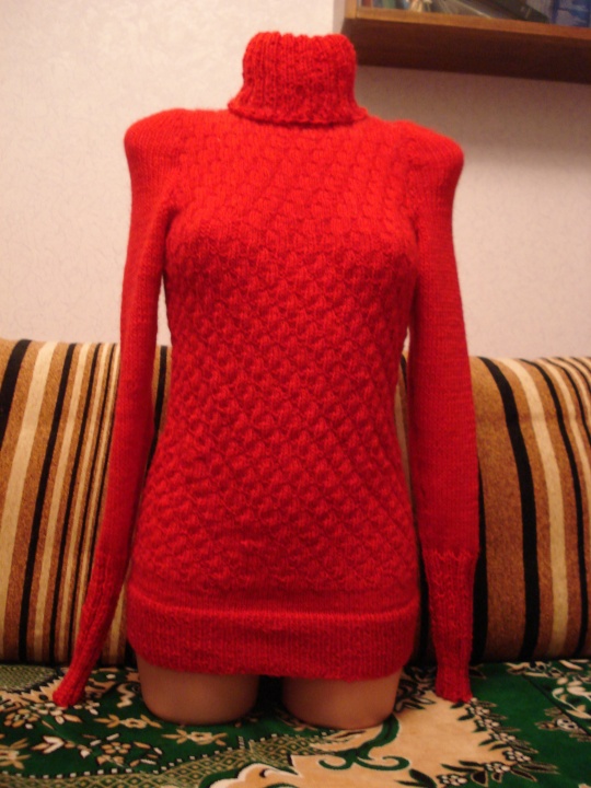Megztinis megztas virbalais "Įstrižos pynės"