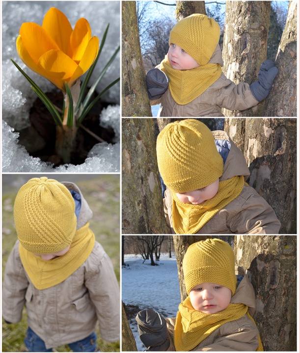 Pavasarinė kepurė ir šalikėlis berniukui