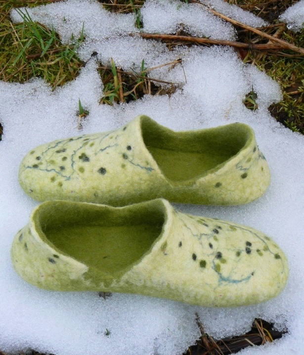 Moteriškos šlepetės - Žalias sniegas
