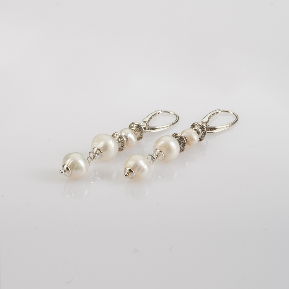 AU37 Auskarai iš gėlavandenių perlų