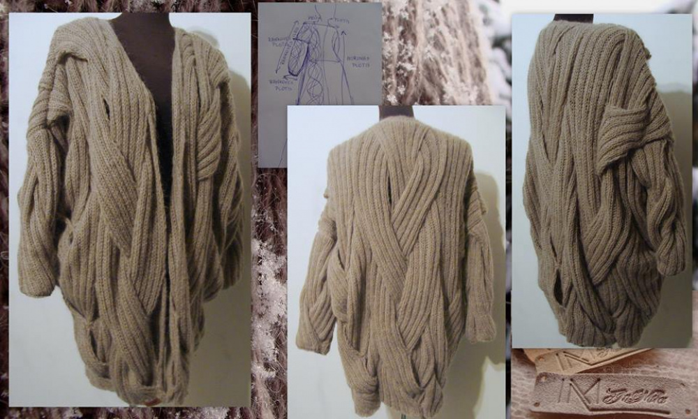 Daug perpintų juostų :) ir štai - šiltas megztinis :)