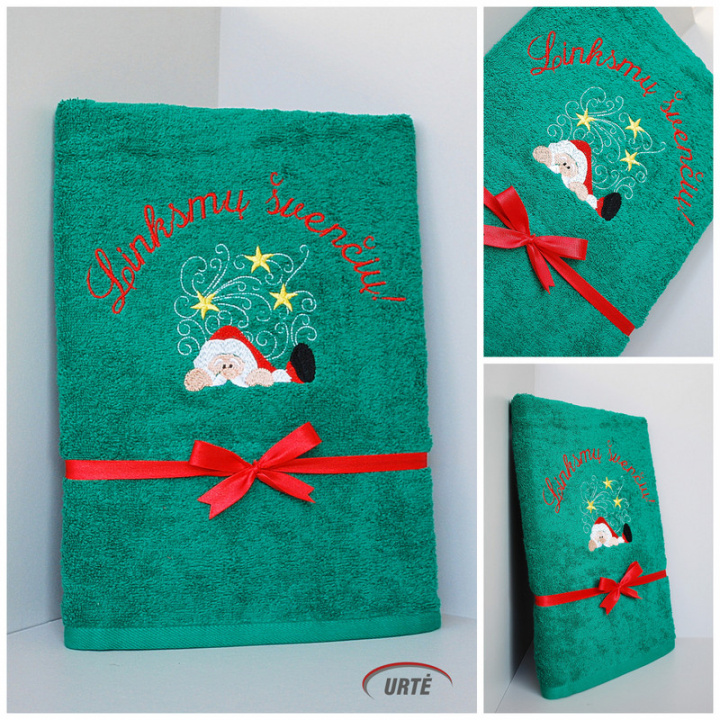 Senis šaltis - Kalėdinių dovanėlių idėja - siuvinėtas rankšluostis