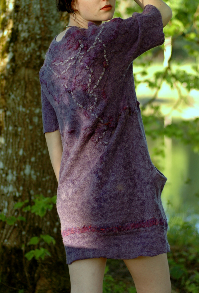 Velta violetinė suknelė "mintys"