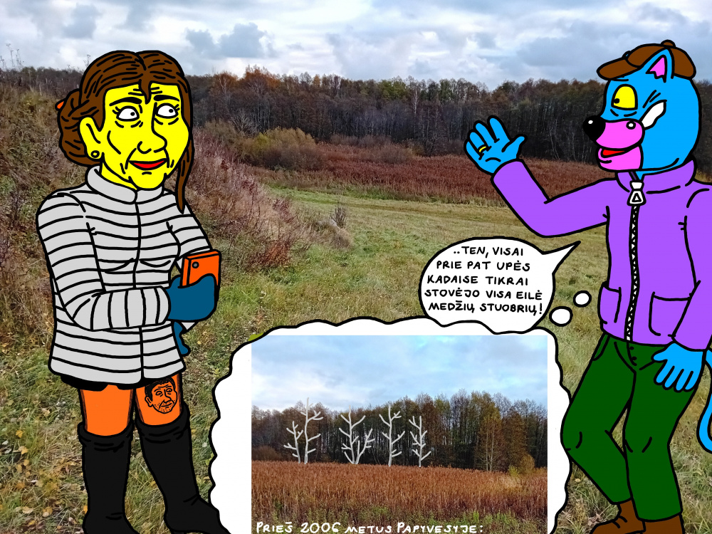 Archeologė Luna Dragonienė su nyciečiu Batuotu nuvyko prie pat Senojo piliakalnio pasidairyti