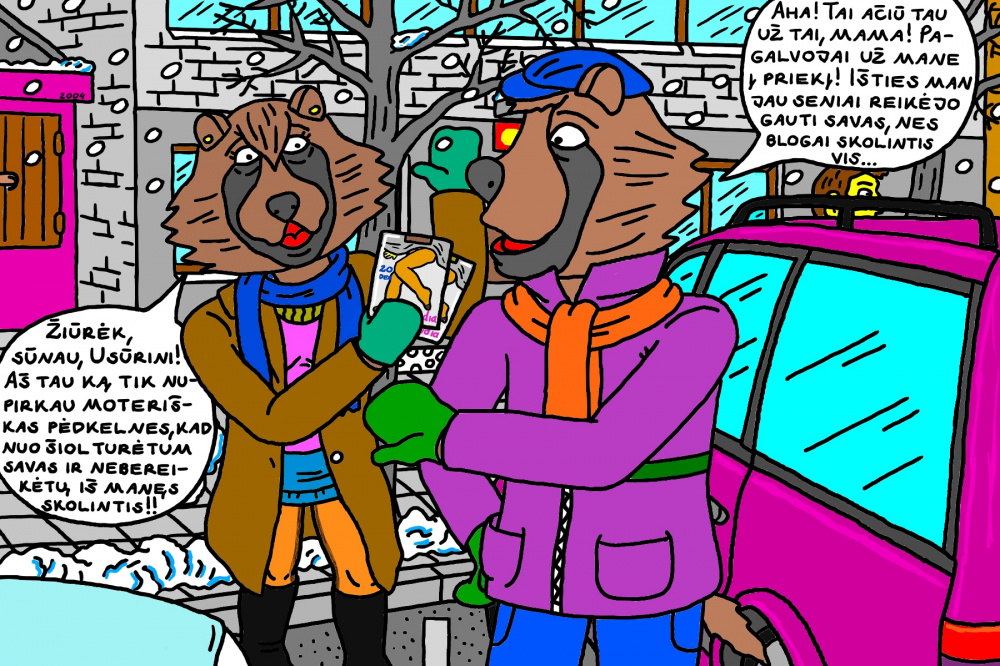 Ingridos nekenčiamam mokiniui Usūriniui mieste jo mama nupirko jam vienam skirtas naujas pėdkelnes