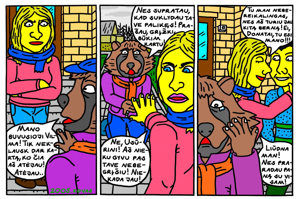 Ingridos nekenčiamas mokinys Usūrinis su savo buvusia panele Vilma pabandė susitaikyti