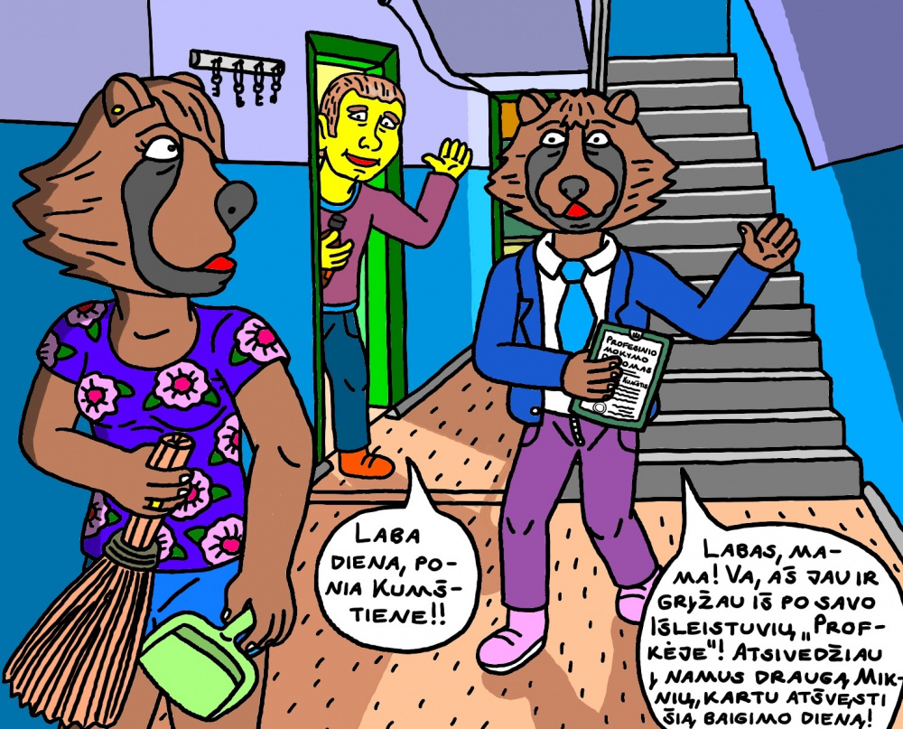 Ingridos nekenčiamas mokinys Usūrinis tuoj po Išleistuvių šventės mokykloje namo grįžta kartu su draugu