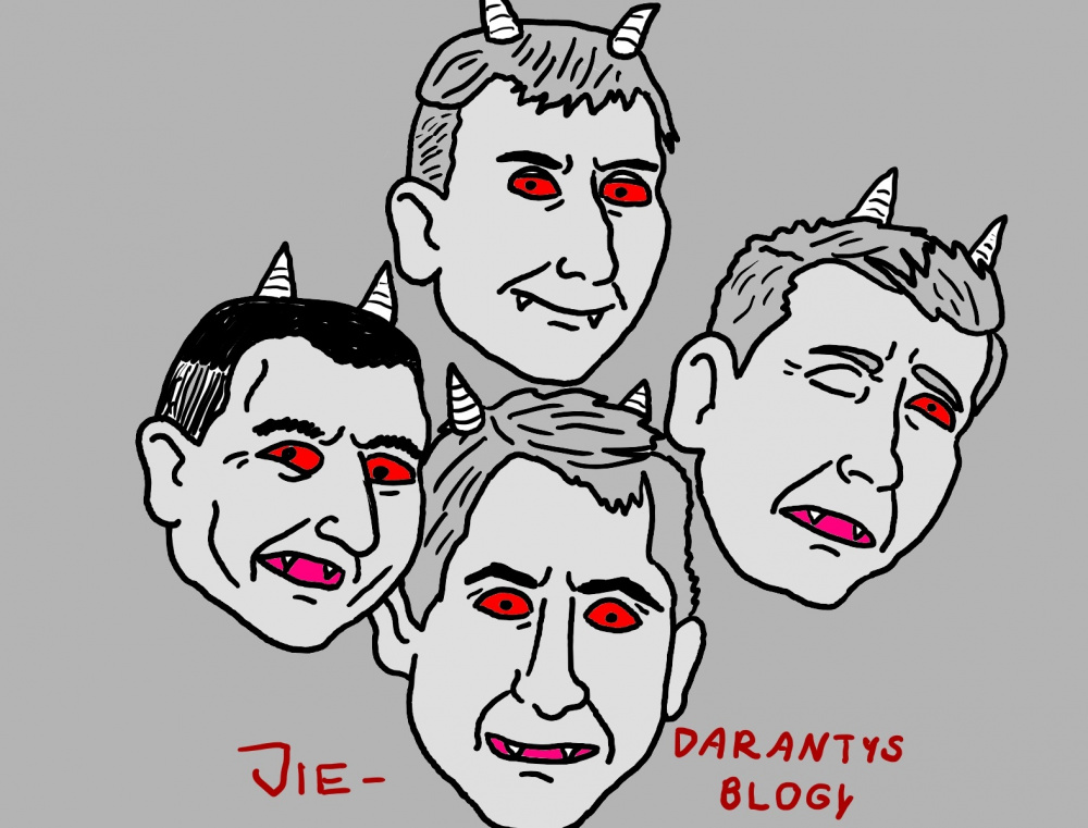 Keturi Biržų demonai piešinyje