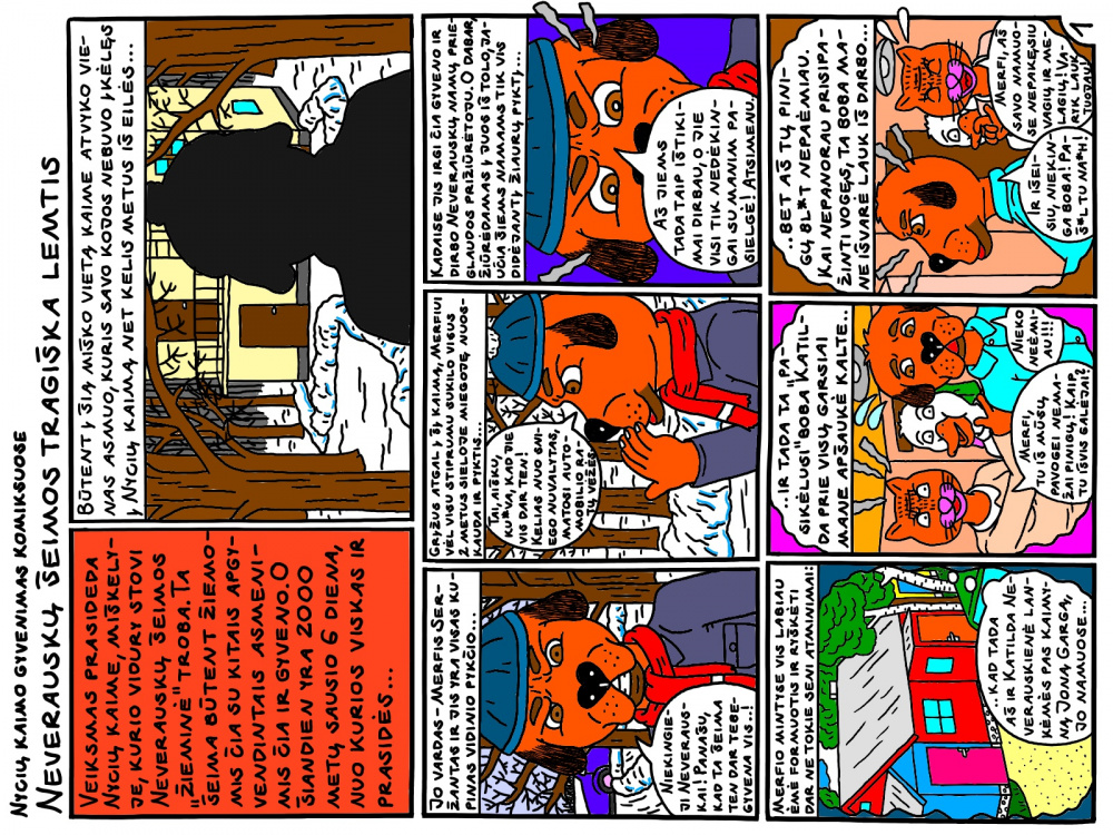 Komiksas - Neverauskų šeimos tragiškos lemties istorija. 1