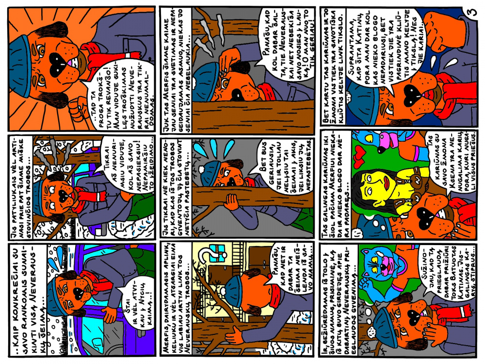Komiksas - Neverauskų šeimos tragiškos lemties istorija. 3