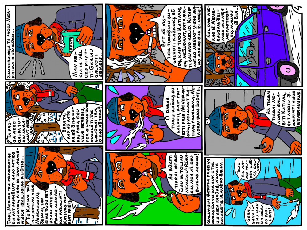 Komiksas - Neverauskų šeimos tragiškos lemties istorija. 4