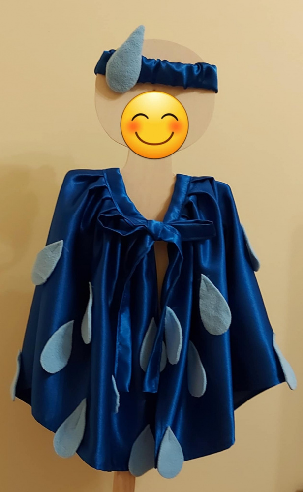 Lietaus, lietučio, lašelio kostiumas vaikams