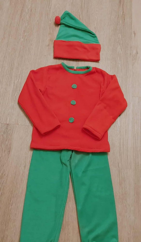 Nykštuko, elfo karnavalinis kostiumas vaikams