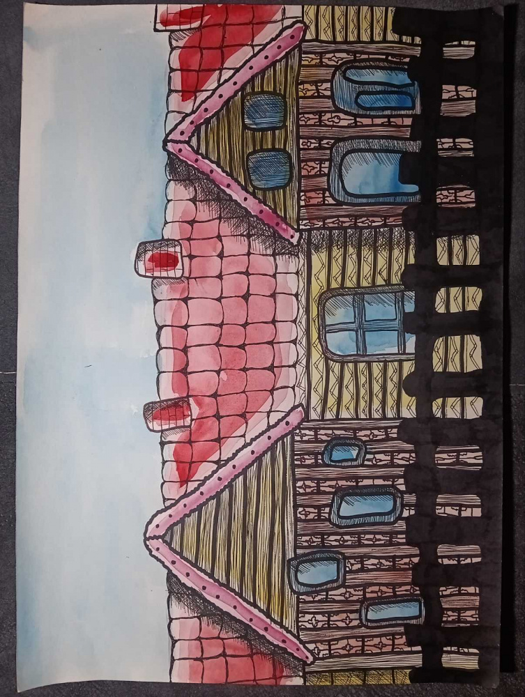 Paveikslas "Miestas. Kaimas1".