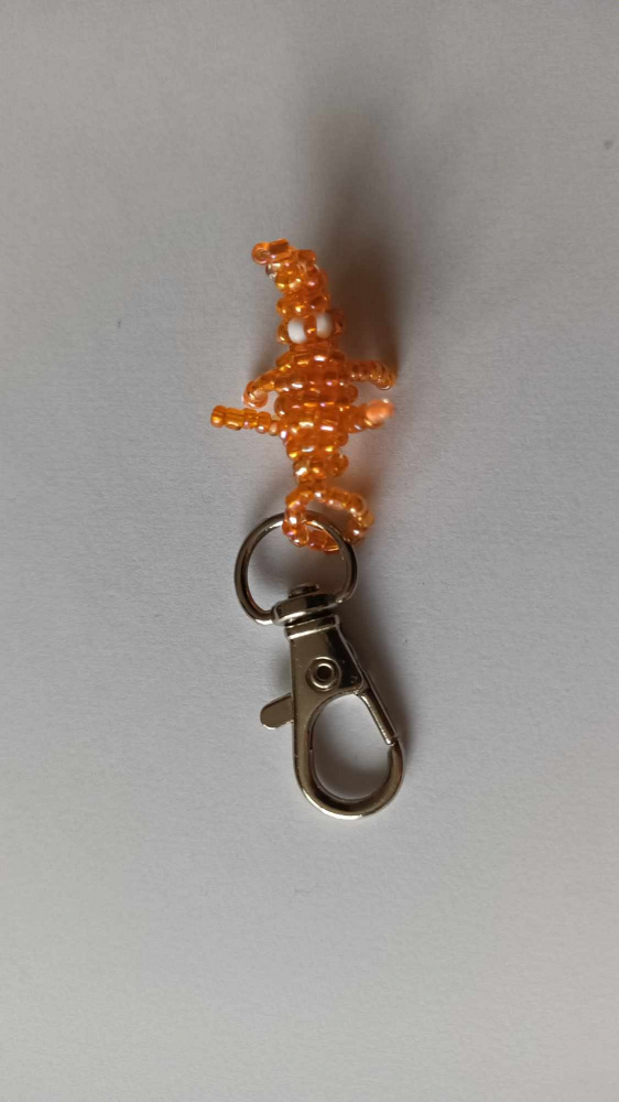 Raktų pakabukas "Krokodilas oranžinis"