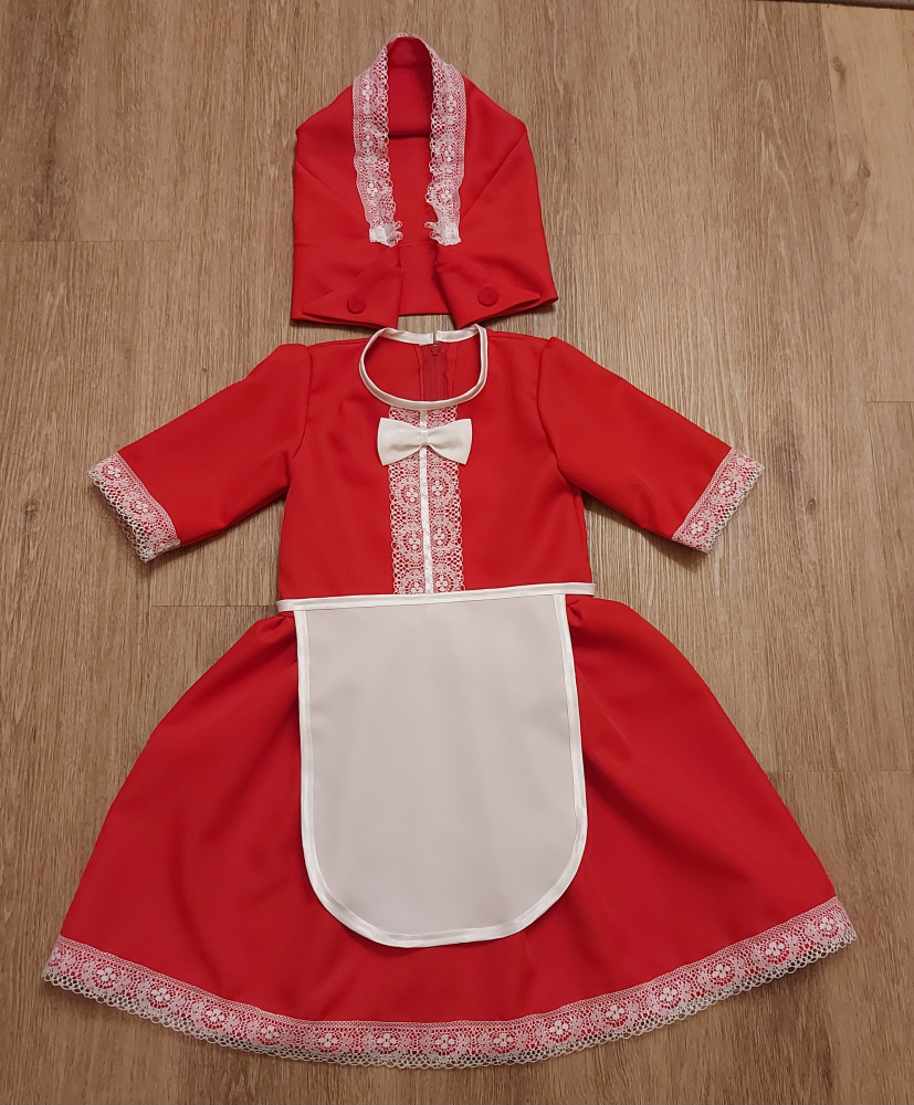 Raudonkepuraitės kostiumas mergaitei