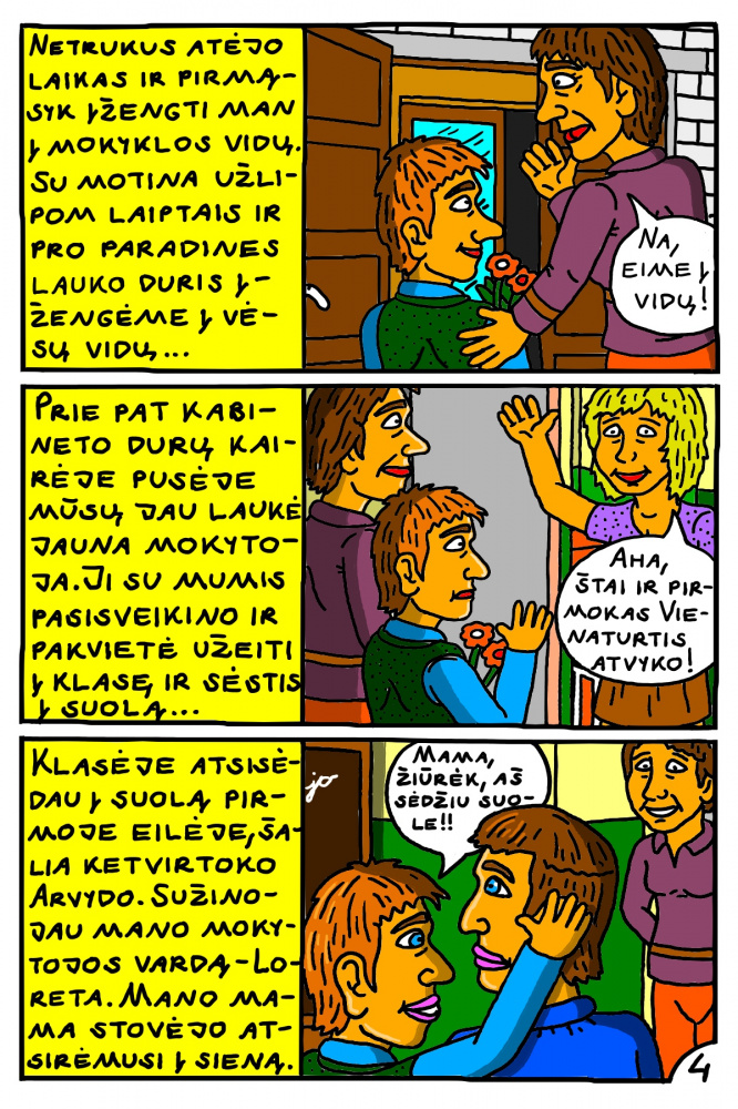 Rugsėjo pirmosios prisiminimai mano pirmoje klasėje, Bakšėnų mokykloje 4