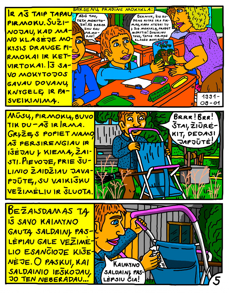 Rugsėjo pirmosios prisiminimai mano pirmoje klasėje, Bakšėnų mokykloje 5