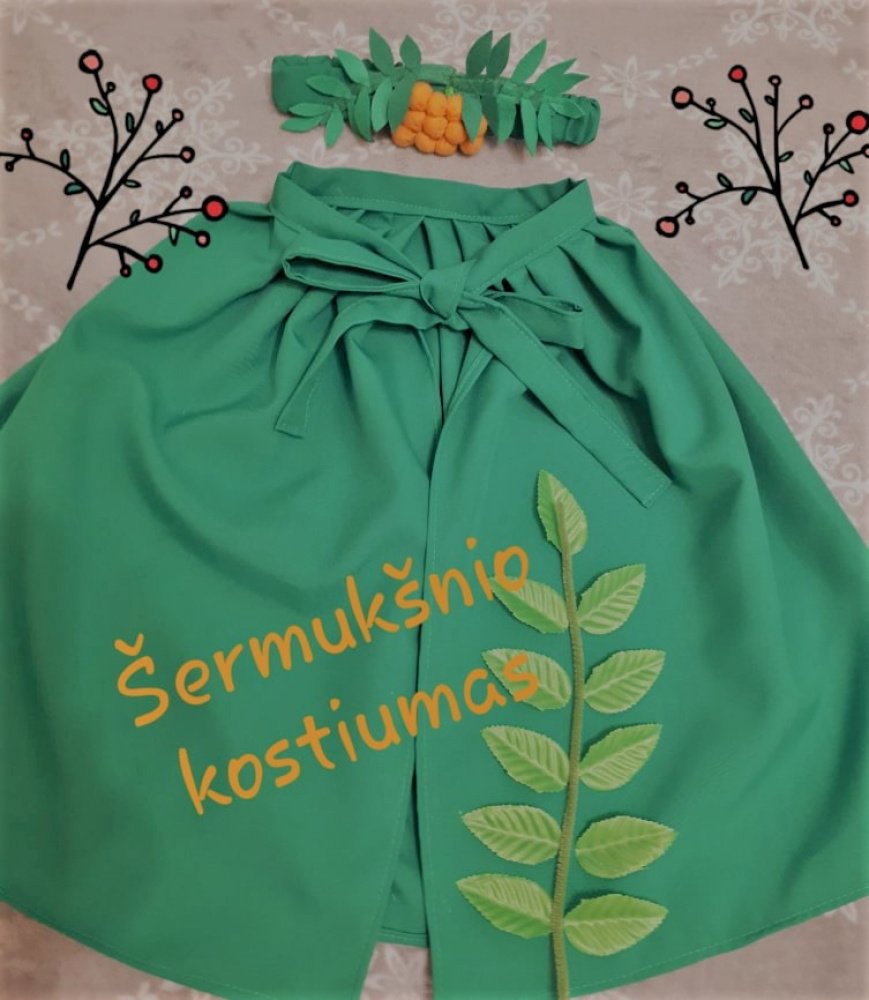 Šermukšnio, medžio, rudenėlio karnavalinis kostiumas vaikams