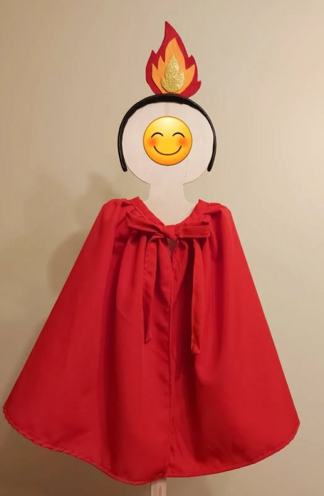 Ugnies, ugnelės, liepsnos, liepsnelės kostiumas