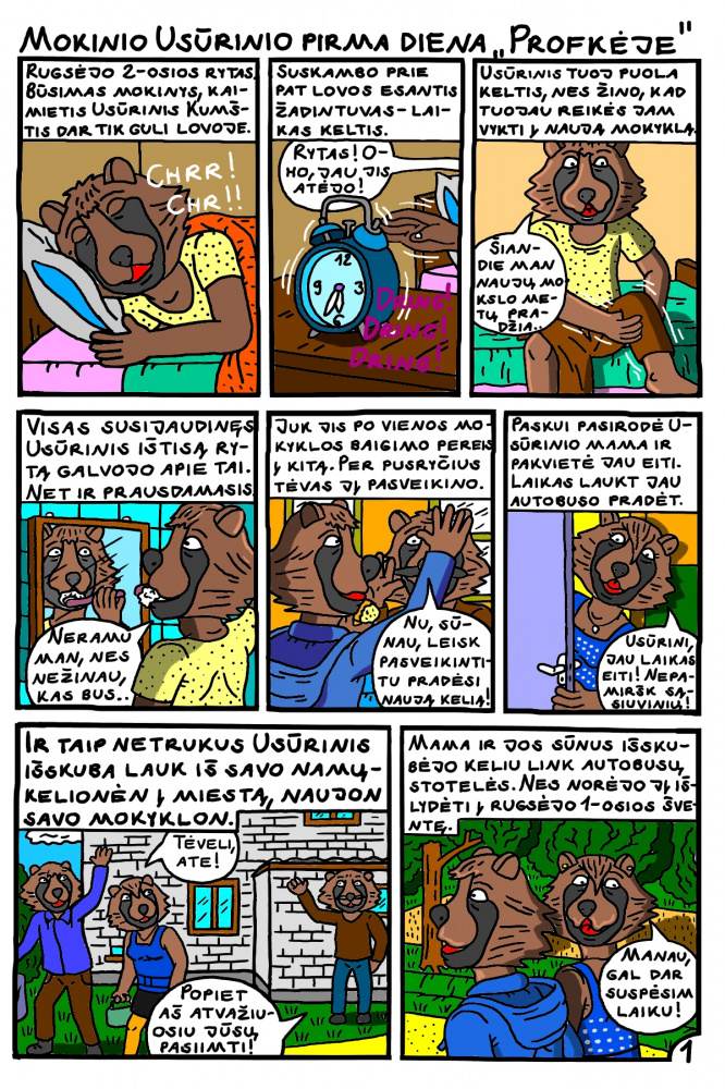 Vaikino Usūrinio Kumščio pirma mokslo diena Kupiškio "Profkėje"