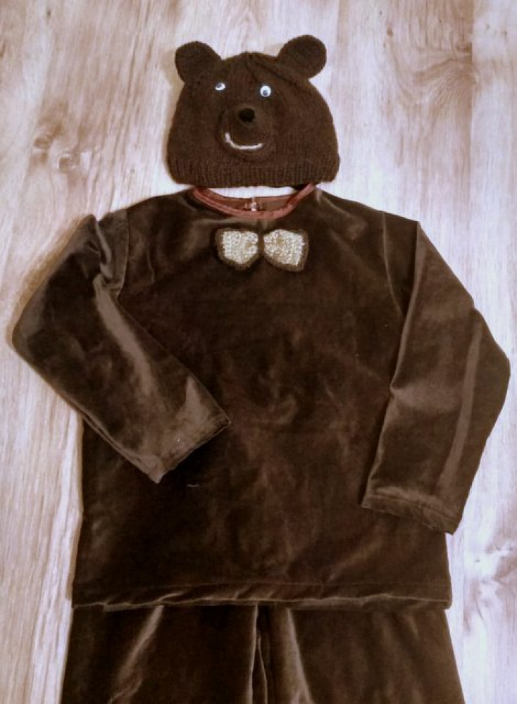Vaikiškas meškino, lokio karnavalinis kostiumas +-122 -128cm: