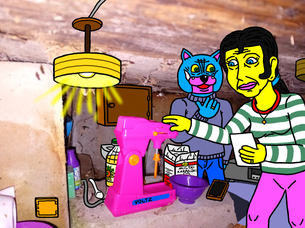 Vakaras nyciečių Batuoto ir Ksenos Katinų tikrojoje troboje, Nyciuose