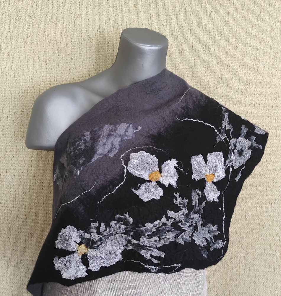 Veltinio šalikas " Žiemos naktis"