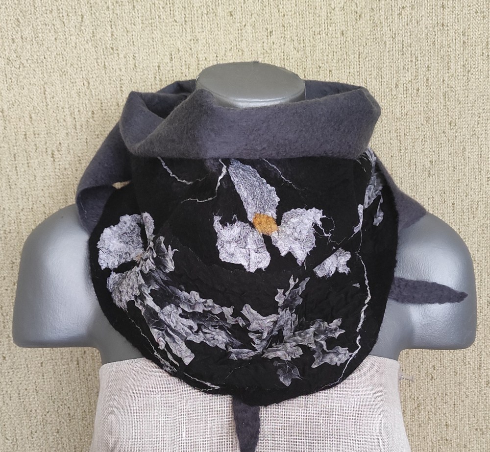 Veltinio šalikas " Žiemos naktis"