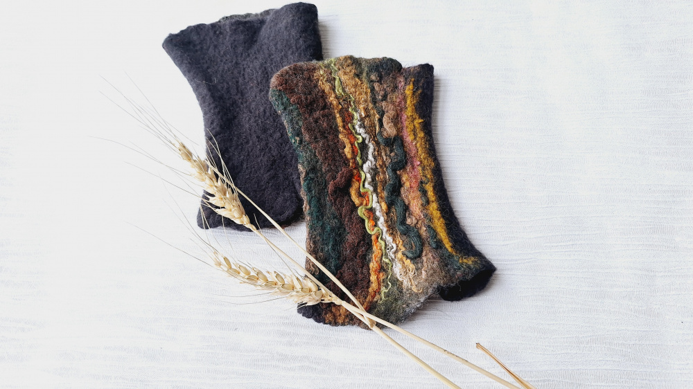 Veltos merino vilnos riešines gamtos atspalviai