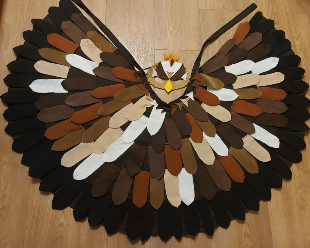 Žvirblio karnavalinis kostiumas vaikams