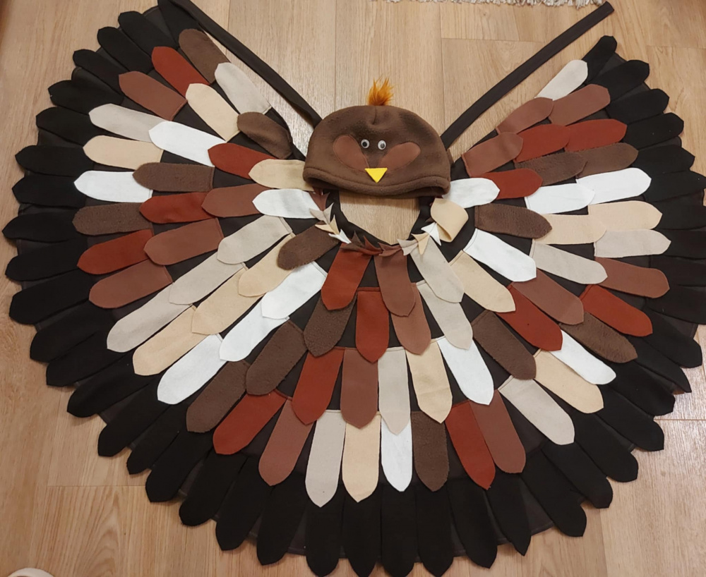 Žvirblio, žvirbliuko, paukščiuko karnavalinis kostiumas