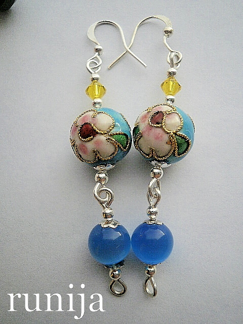 047.Swarovski,cloisonne,katės akis