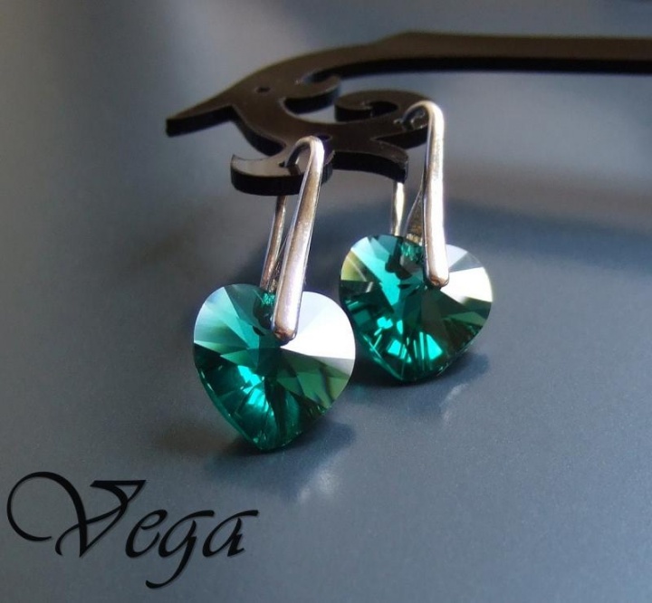 Swarovski emerald heart