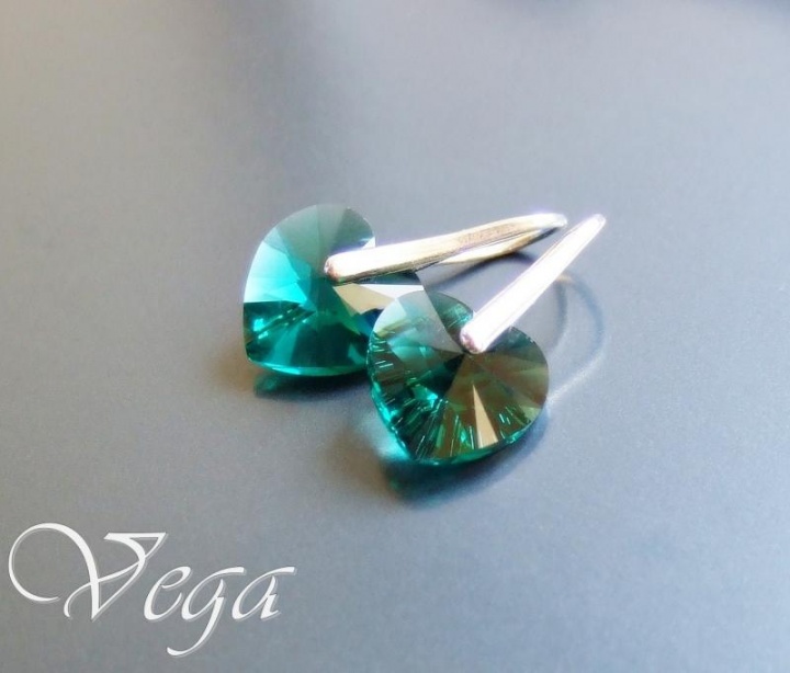 Swarovski emerald heart