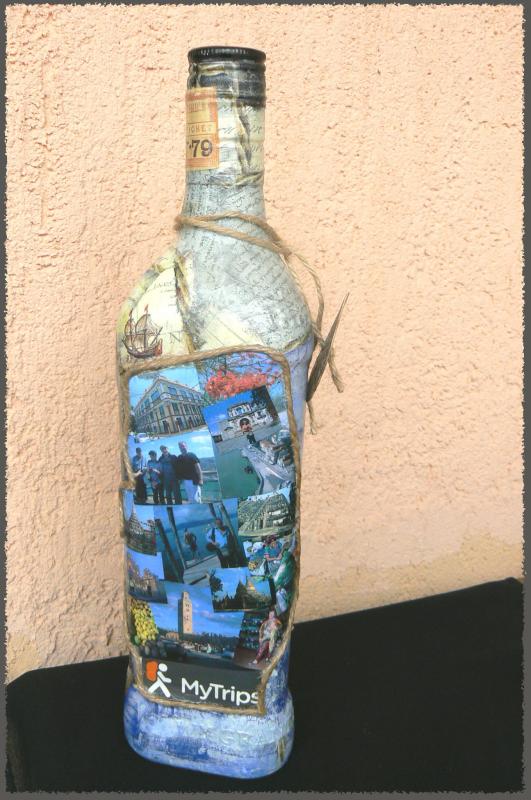 Dekoruotas butelys