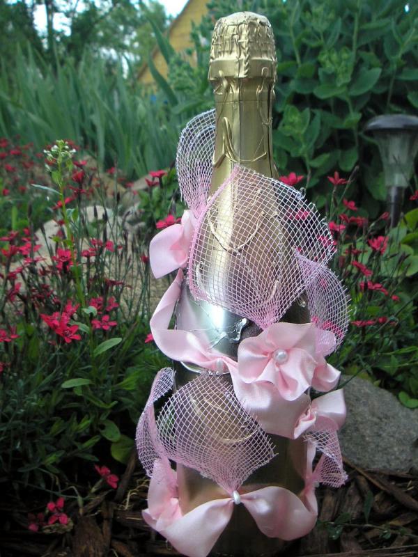 Dekoruotas šampano butelis "Princesei