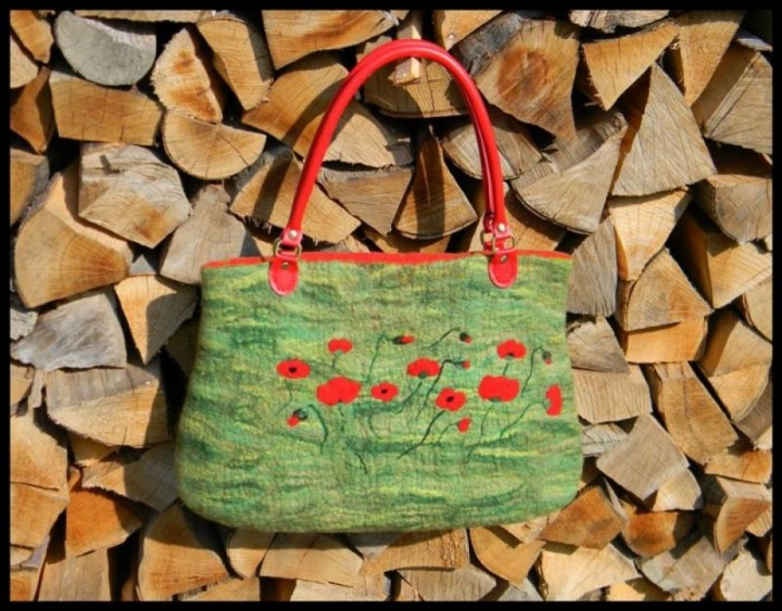 Wild poppies hand bag